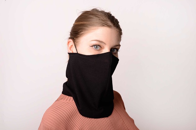 maseczki ochronne maska ochronna komin z drucikiem i gumkami czarna