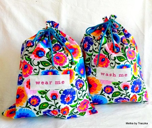 Łowickie Bags - blue - underwear travel bags metka by traczka