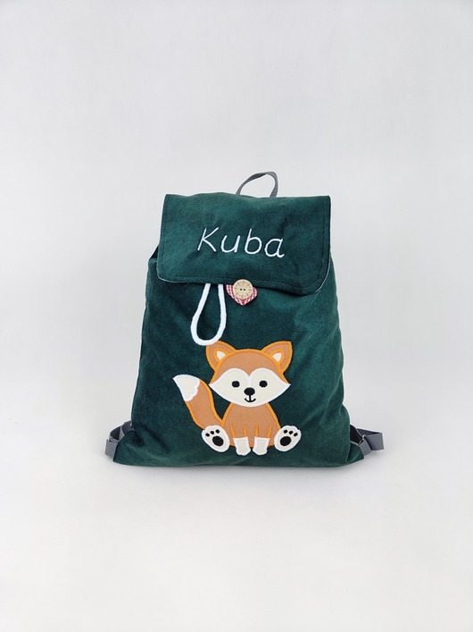 torebki, worki i plecaki dziecięce Personalizowany plecak przedszkolaka, plecak z liskiem, plecak z imieniem