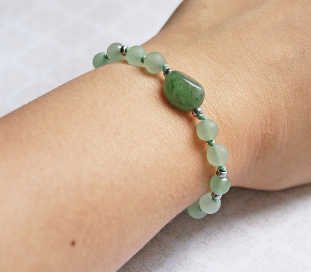 bransoletki z kamieni naturalnych Amulet - spokój- awenturyn zielony