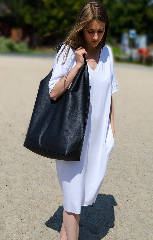 SHOPPER BAG - czarna hanushka