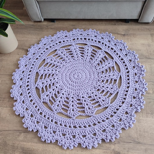 dywany Dywan szydełkowy ze sznurka bawełnianego 90cm