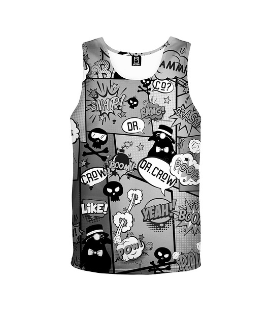 t-shirty dla dziewczynki Bokserka Top Girl DR.CROW Komiks Black