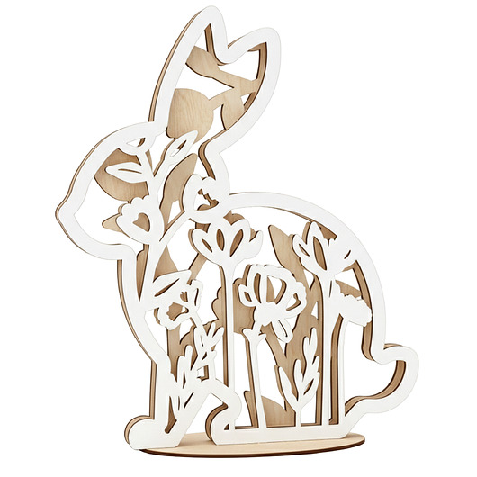 ozdoby wielkanocne FIGURKA 2D Zajączek Królik Wielkanocny 15cm do Koszyczka Stroika Dekoracja