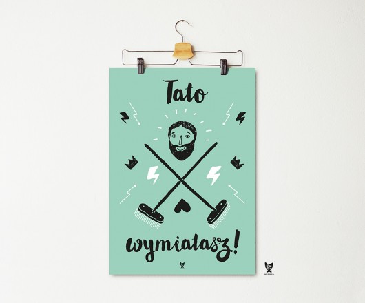 Plakat na Dzień Ojca A3, dla Taty, Ojczyma Pan Lis