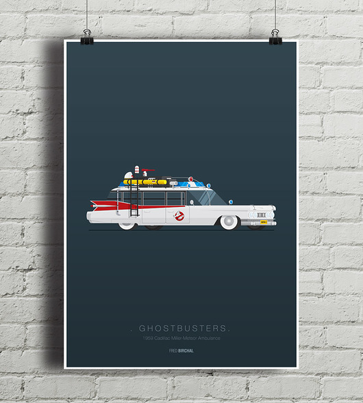 Ghostbuters - Cadillac - plakat minimalmill