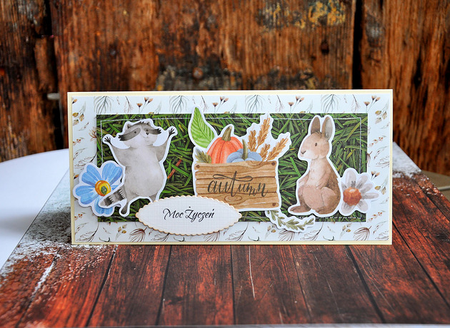 kartki scrapbooking Kartka ze zwierzątkami
