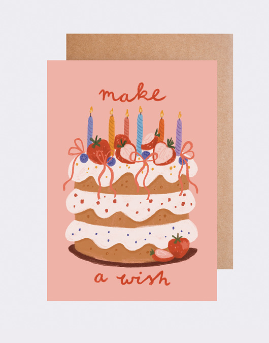kartki okolicznościowe - wydruki Kartka na urodziny Make a wish!