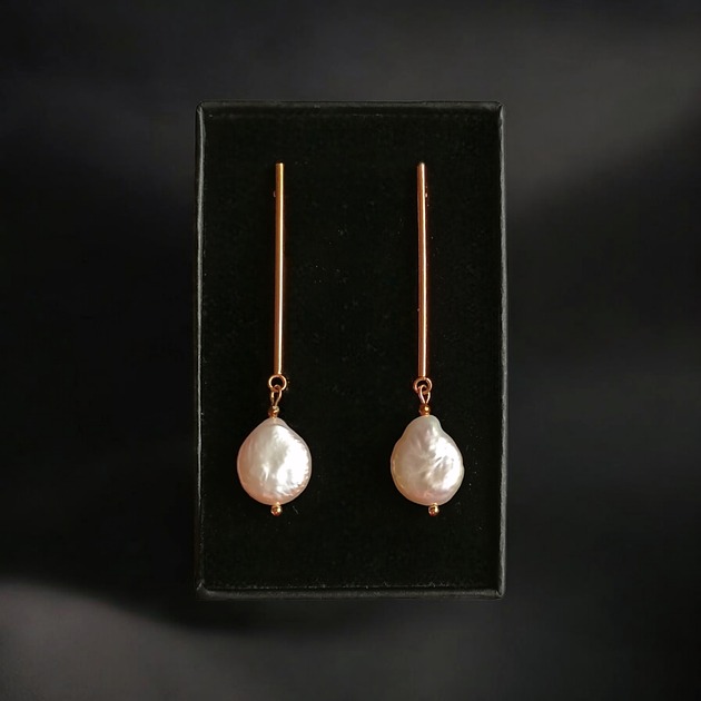 kolczyki z kamieniami Perły : długie kolczyki : wyjątkowy prezent PREMIUM