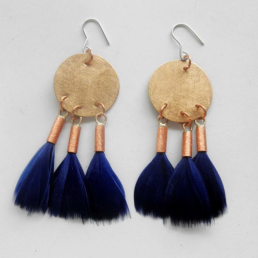 kolczyki z piórami PIÓRKO kolczyki