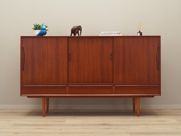 komody i szafki Highboard tekowy, duński design, lata 60, produkcja: Dania