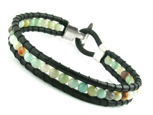 Unisex Snake Wrap: Amazonit fasetowany iwwart