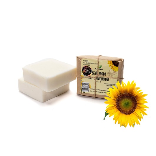 mydło w kostce Szare mydło 100% słonecznikowe125g ręcznie robione