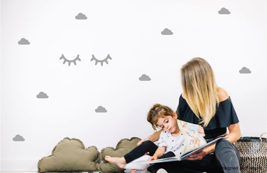 naklejki ŚPIĄCE OCZKA CHMURKI sleepy eyes DOKEL studio