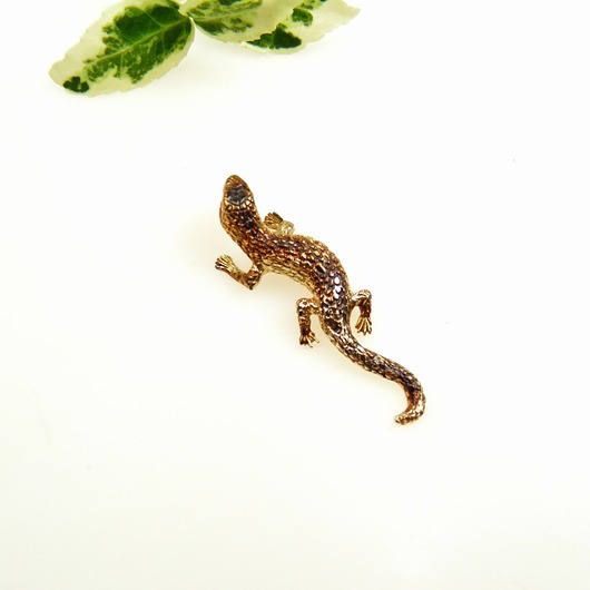 wisiory Salamandra brązowa - zawieszka srebrna