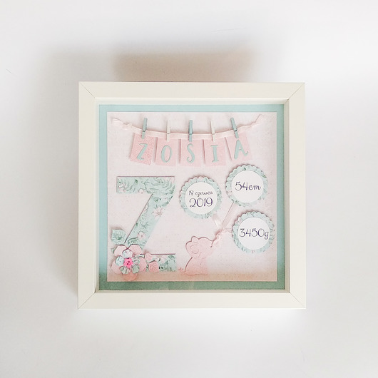Metryczka w ramce personalizowana - wzór Papiernik