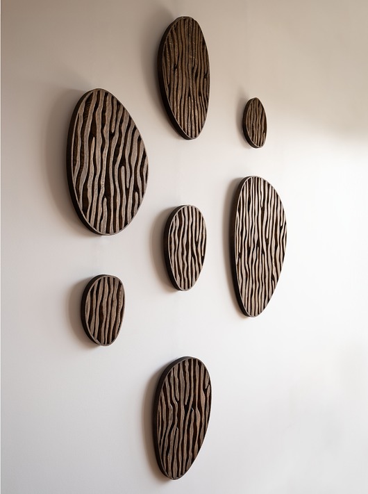 Ozdoby na ścianę Zestaw paneli ściennych Aeternum - lity dąb