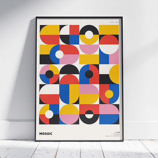 plakaty Plakat abstrakcyjny, abstrakcja, geometria - Mozaika