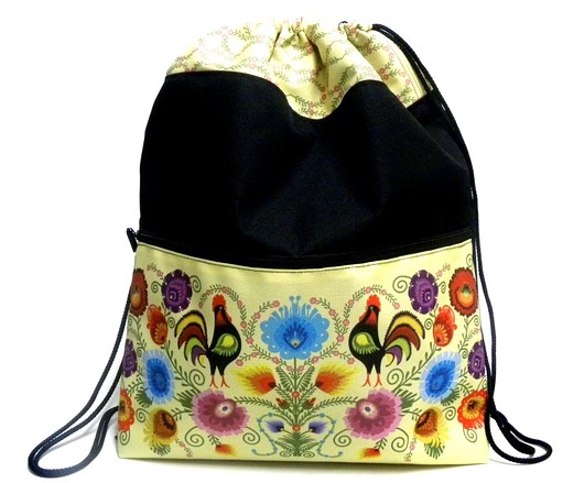 Plecako-worek z autorskim motywem Gaul Designs