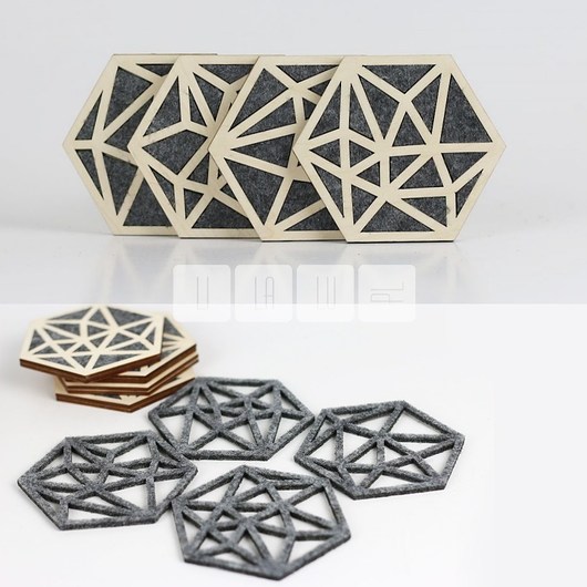 Podkładki GEOMETRYCZNE 4 szt. + 4 szt. GRATIS LiLaLu Design