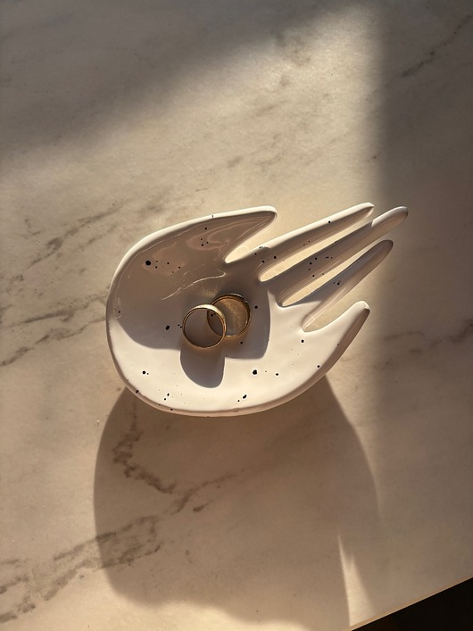 pojemniki na biżuterię Ceramiczna Łapka Handmade Talerzyk na Biżuterię Syreni Śpiew