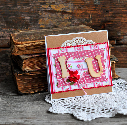 kartki scrapbooking Walentynka