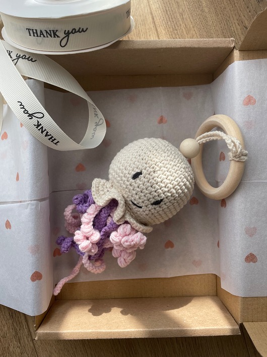 misie i maskotki Grzechotka dla dziecka, ośmiornica maskotka, prezent dla dziecka