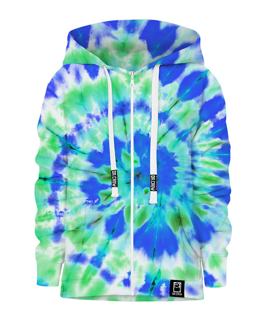 bluzy dla chłopców Bluza Zamek Chłopiec DR.CROW Tie Die Green