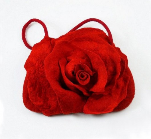 Rose : Jedwabnofilcowa Torebka filcant