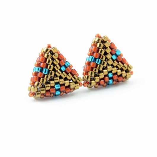 Triangles red&teal Izziland