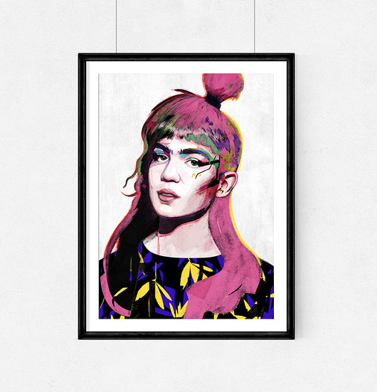 Grimes -  A4 illustrations art Giclée print Żaneta Antosik PRINTS