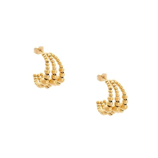 kolczyki - inne Kolczyki potrójne półkoła - kuleczki