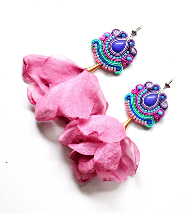 kolczyki soutache Sutaszowe kolczyki  GORDES