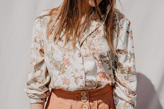 Jedwabna koszula oversize,FLORAL 2 Yanowska