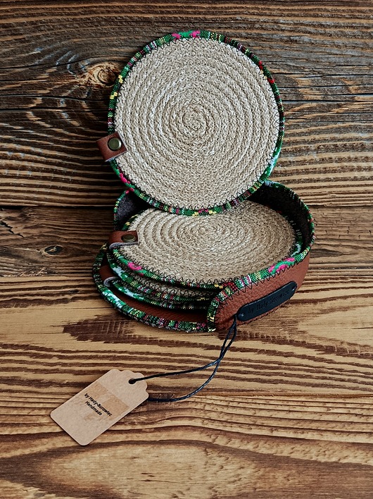 podkładki do kuchni Zestaw Boho podkładek pod kubki