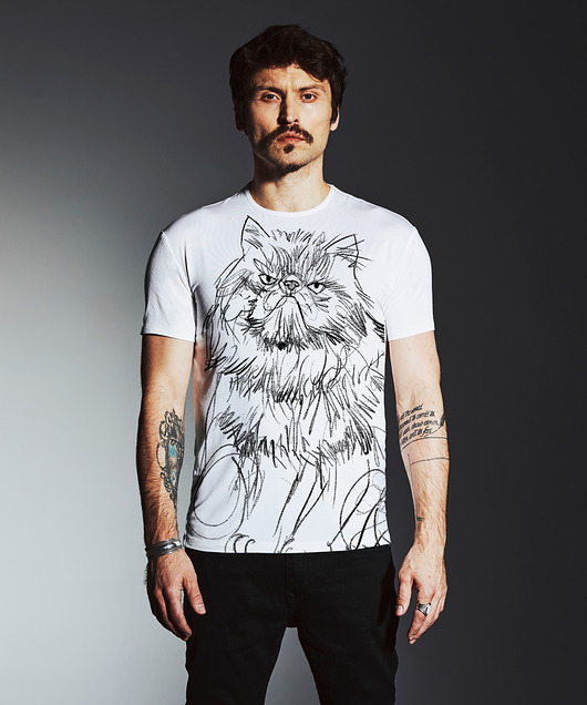 t-shirty męskie Persian Cat Men's T-shirt white