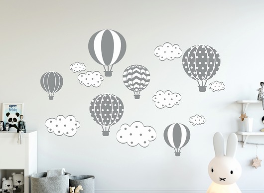 Naklejka ścienna dla dzieci balon balony chmury  madras24