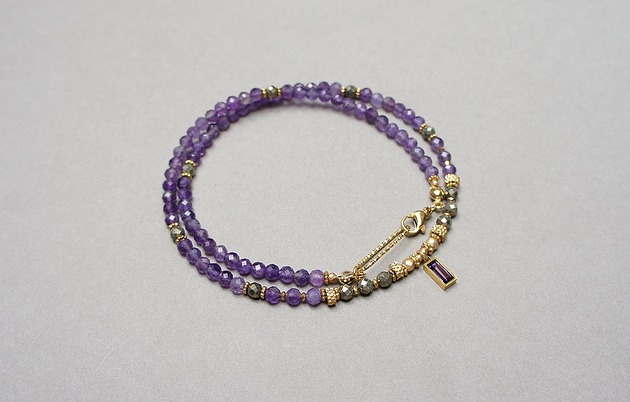 chokery Ametysty vol. 16 /choker/ - naszyjnik - Szlachetna kolekcja /13.10.25/