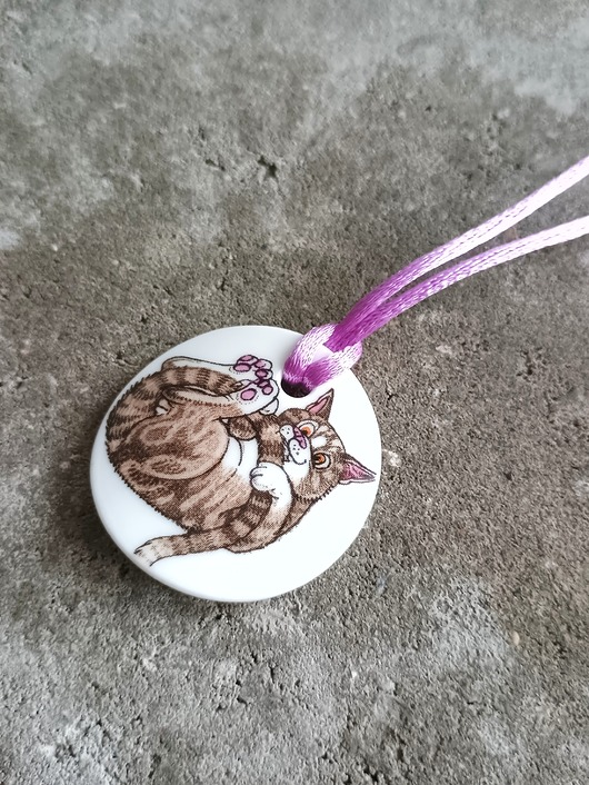 wisiory Naszyjnik z kotem