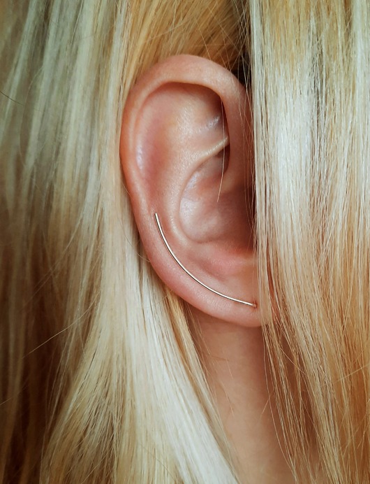 nausznice Kolczyk- nausznica  LINIA srebro