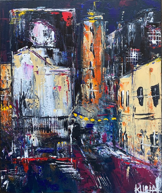 obrazy Obraz OFF by Magda Kubiak 50x60 cm abstrakcja miasto
