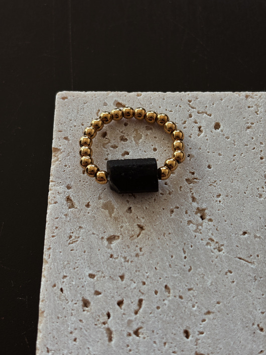 pierścionki elastyczne Pierścionek elastyczny Hematyt Turmalin