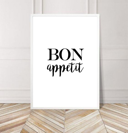 plakaty PLAKAT do kuchni Bon appetit smacznego
