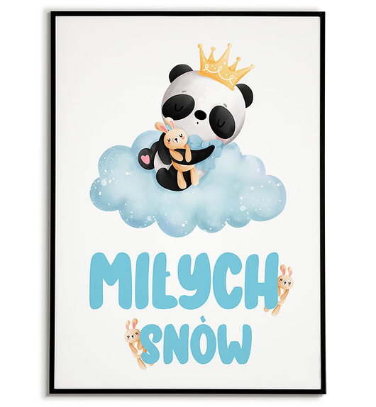 plakaty Plakat  PANDA dla dziecka MIŁYCH SNÓW