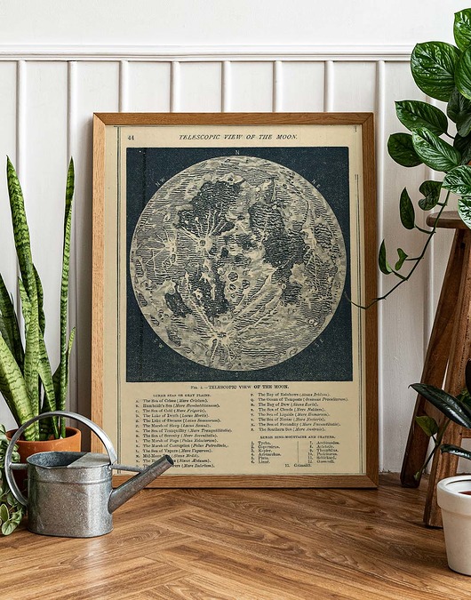 plakaty Plakat - Księżyc retro, vintage