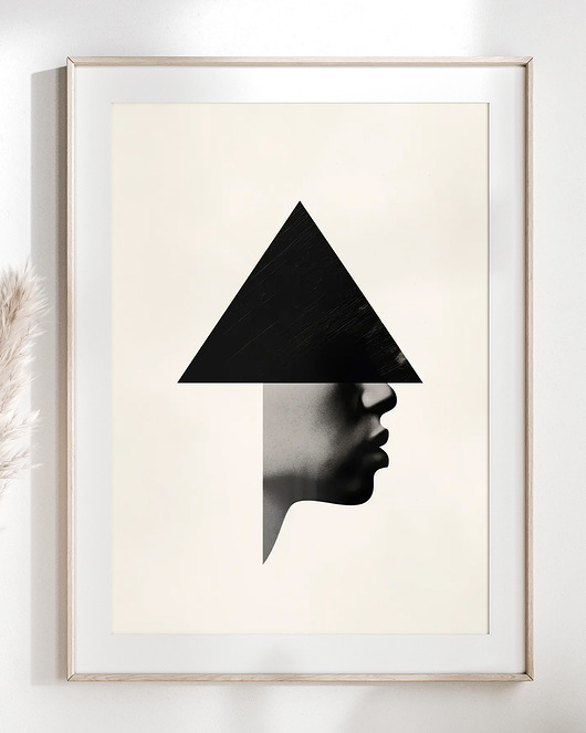 plakaty Nowoczesny plakat pt. Abstrakcyjny profil I