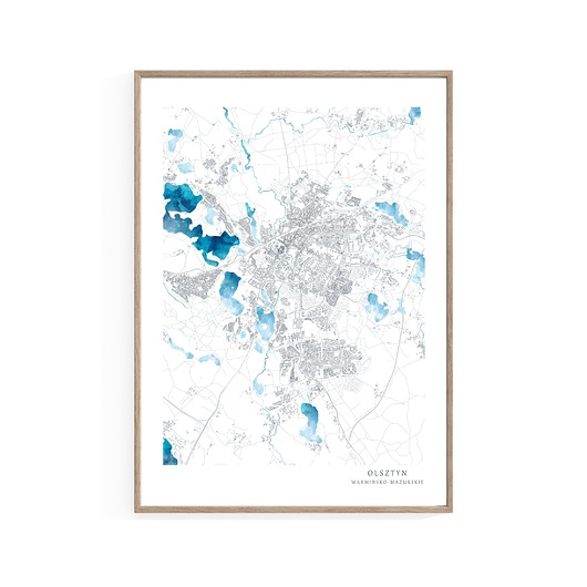 plakaty OLSZTYN warmińsko-mazurskie plakat mapa