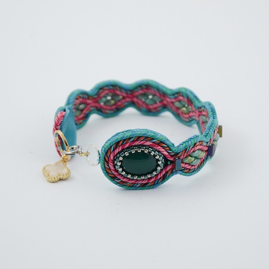 bransoletki soutache Jade bracelet