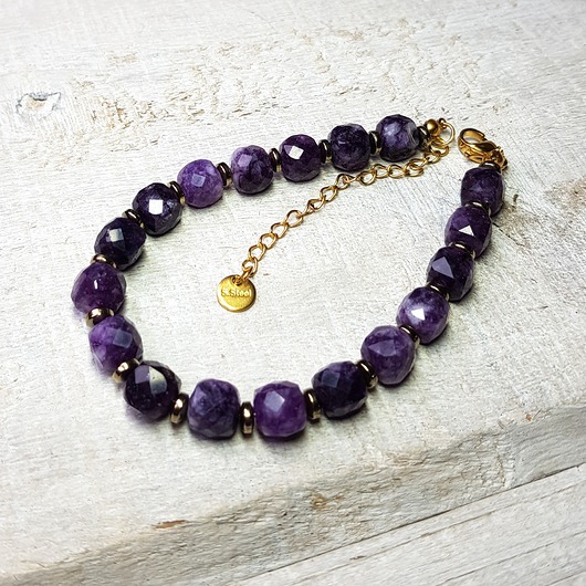 bransoletki z kamieni naturalnych Bransoleta ametyst  ( b30)