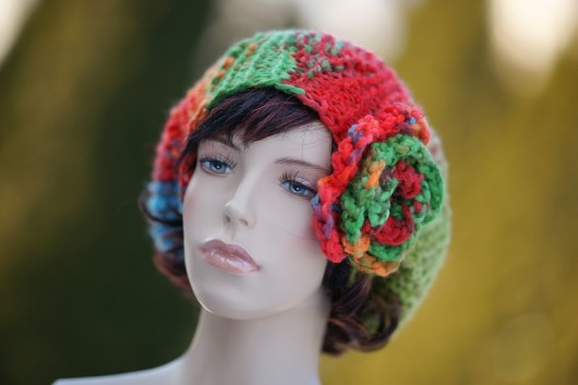  Beret &quot; Countess flower &quot;  HERBE DESIGN